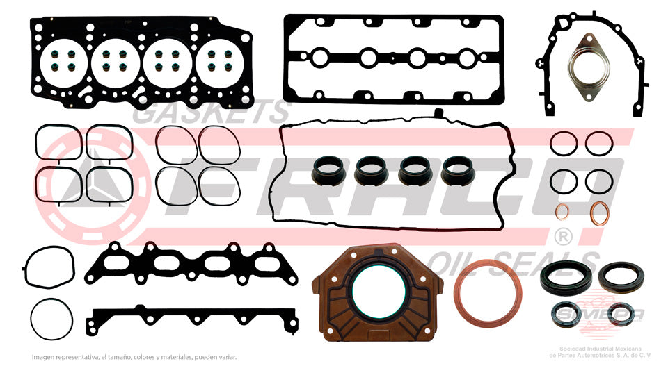 FSX-2540164 - JUEGO DE EMPAQUES PARA DODGE NEON L4 1.6 L SOHC 16 V. SOHC 2017-2020