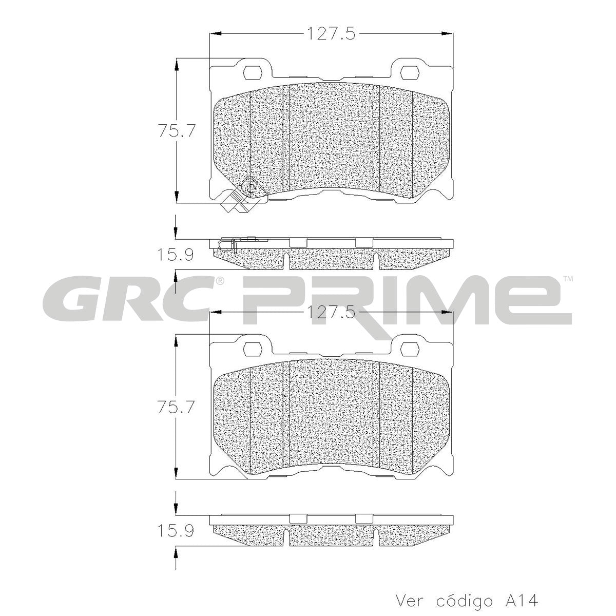 GPRD1346 - BALATAS CERAMICAS DELANTERAS PARA INFINITI FX50 5.0L 2012-2012
