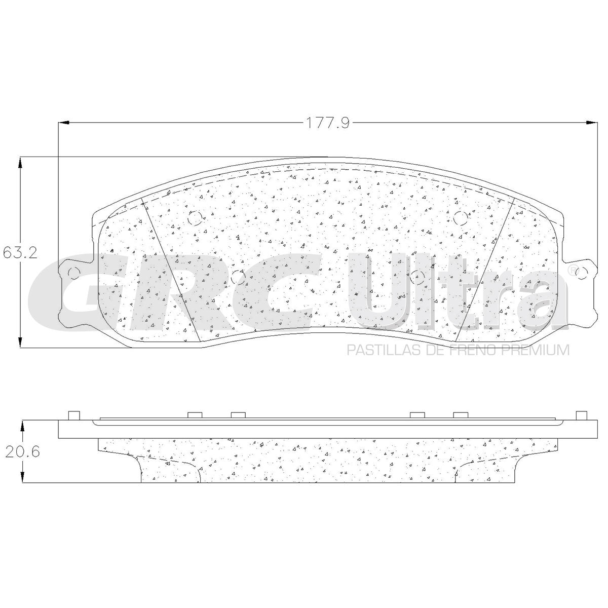 GMD1631 - BALATAS SEMIMETALICAS DELANTERAS PARA FORD F-250 2009-2009