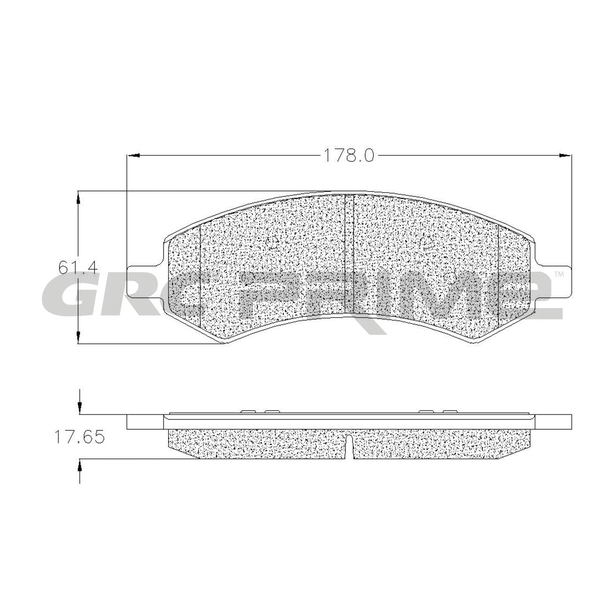 GPRD1084SD - BALATAS SEMIMETALICAS DELANTERAS PARA CHRYSLER ASPEN 4.7L 2008-2008