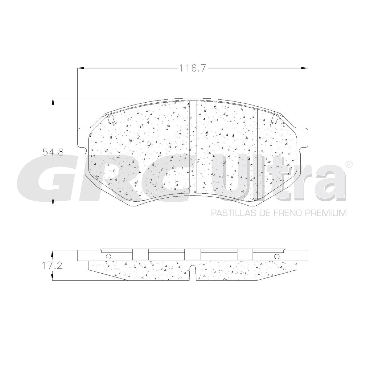 GCD433A - BALATAS CERAMICAS DELANTERAS PARA MITSUBISHI FUSO FE 1990-1995