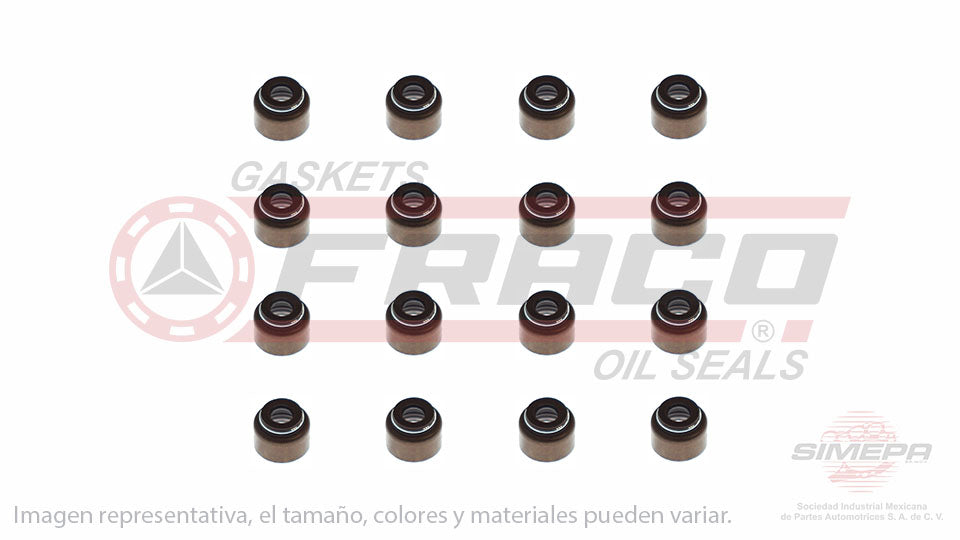 SS-5243-V-16 - SELLOS DE VALVULA POR JUEGOS PARA CHEVROLET CAVALIER L4 2.4 L 16 V DOHC LD9 1996-2002