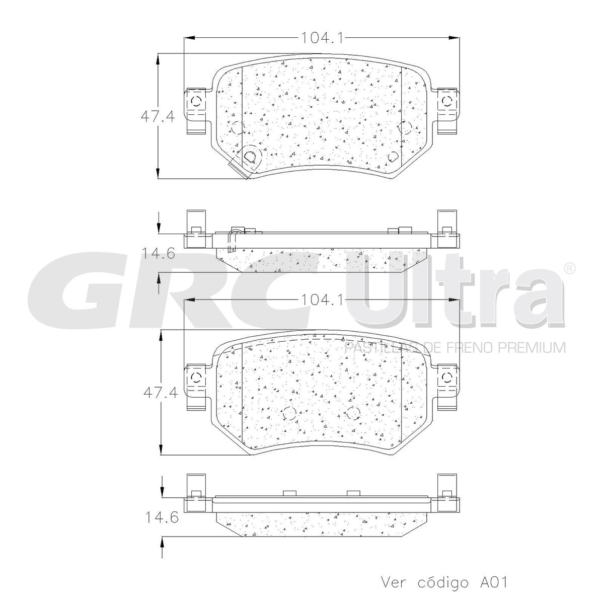 GCD1874 - BALATAS CERAMICAS TRASERAS PARA MAZDA 6 2016-2021
