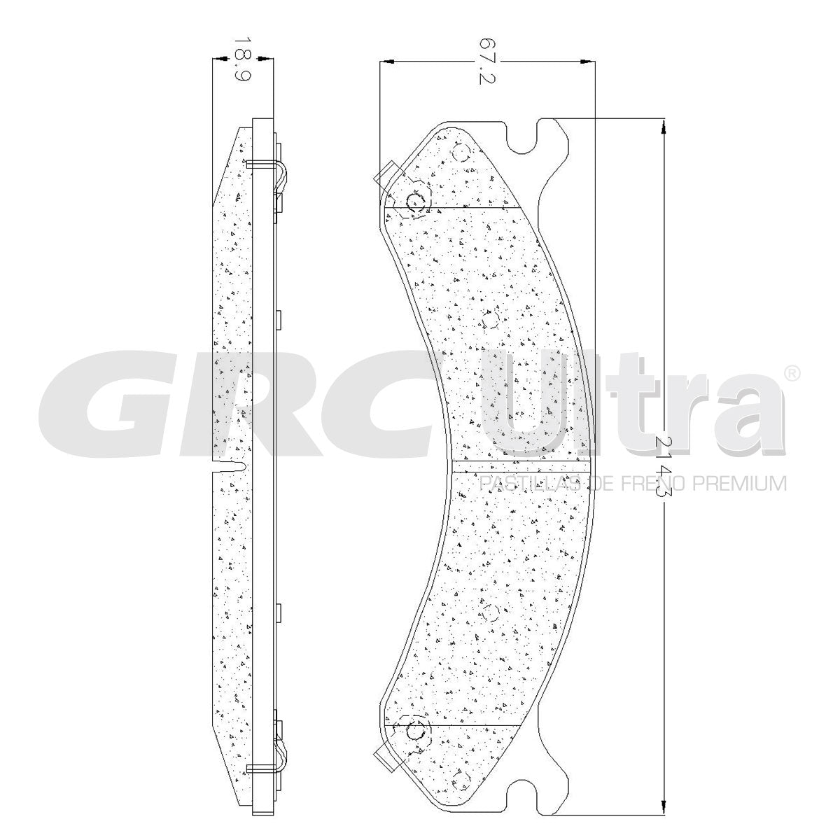 GMD909 - BALATAS SEMIMETALICAS TRASERAS PARA CHEVROLET SILVERADO 2500 2005-2005