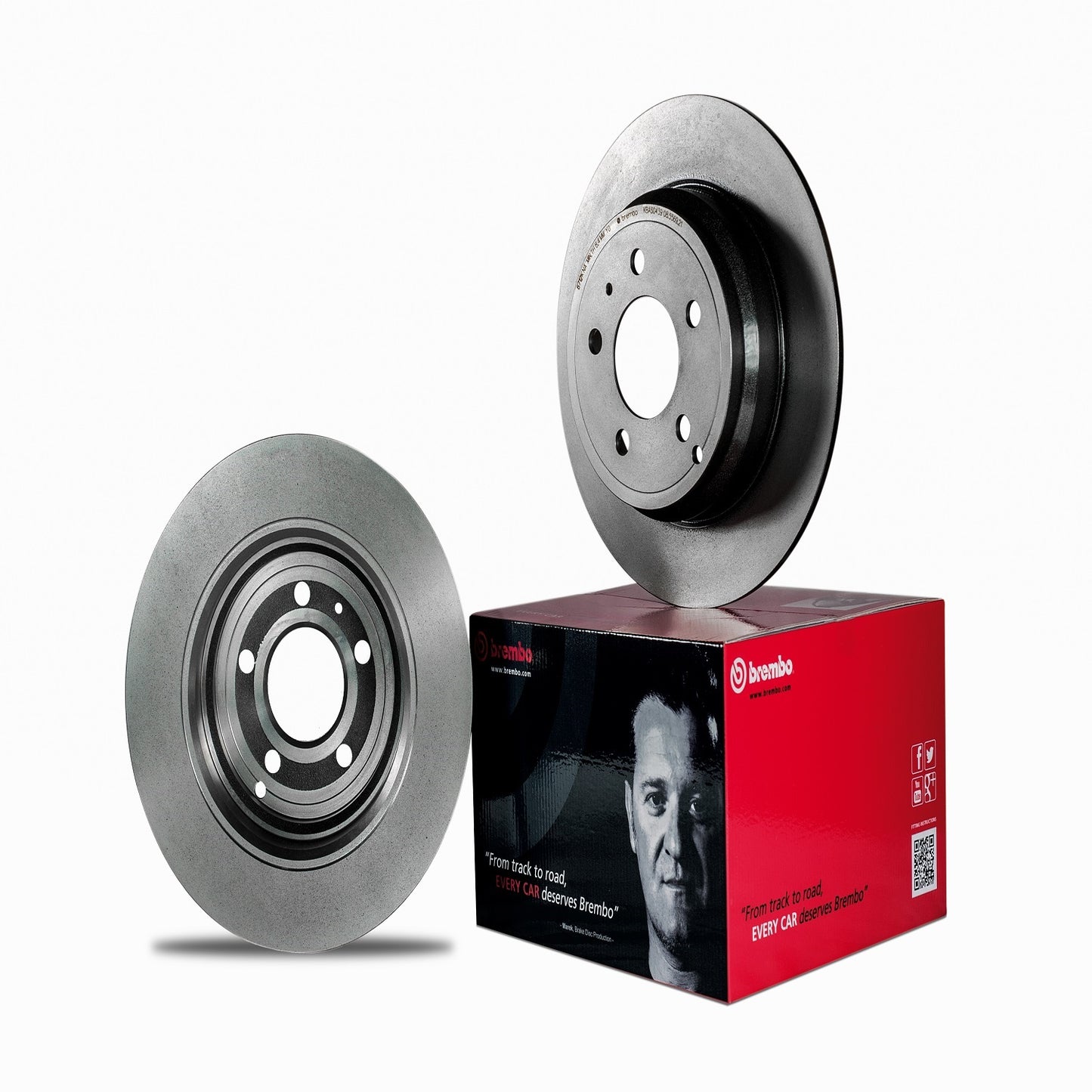 BRE-09.D271.10 - PAR DE DISCOS DE FRENO TRASEROS PARA CHEVROLET SILVERADO 2500 BASE 2014-2017