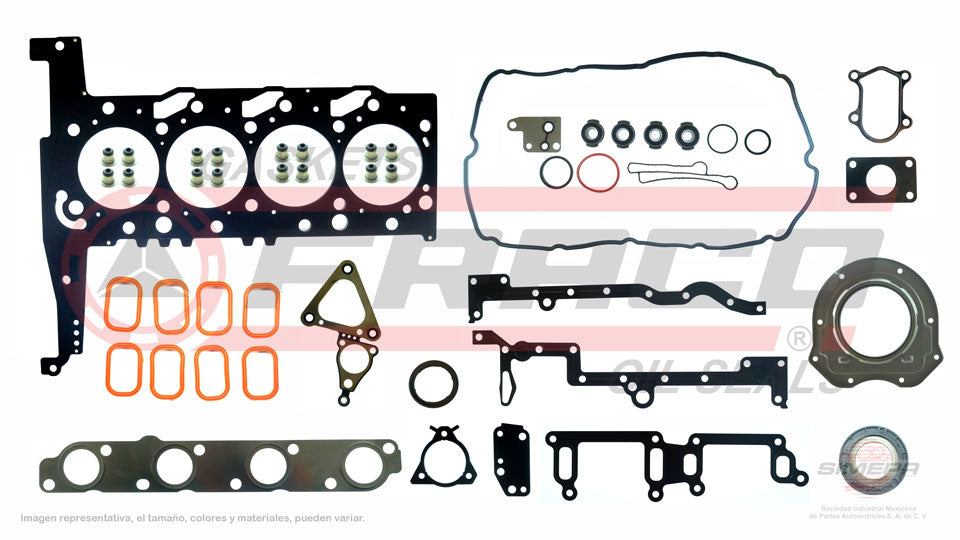 FSX-2640065 - JUEGO DE EMPAQUES PARA FORD TRANSIT L4 2.4 L DIESEL 16 V. TDI DIESEL 2007-2010