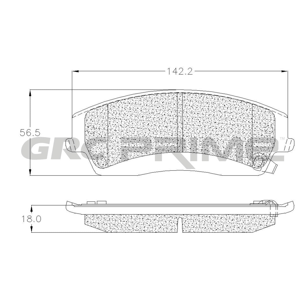 GPRD1056 - BALATAS CERAMICAS DELANTERAS PARA CHRYSLER 300 BASE 3.6L 2012-2013