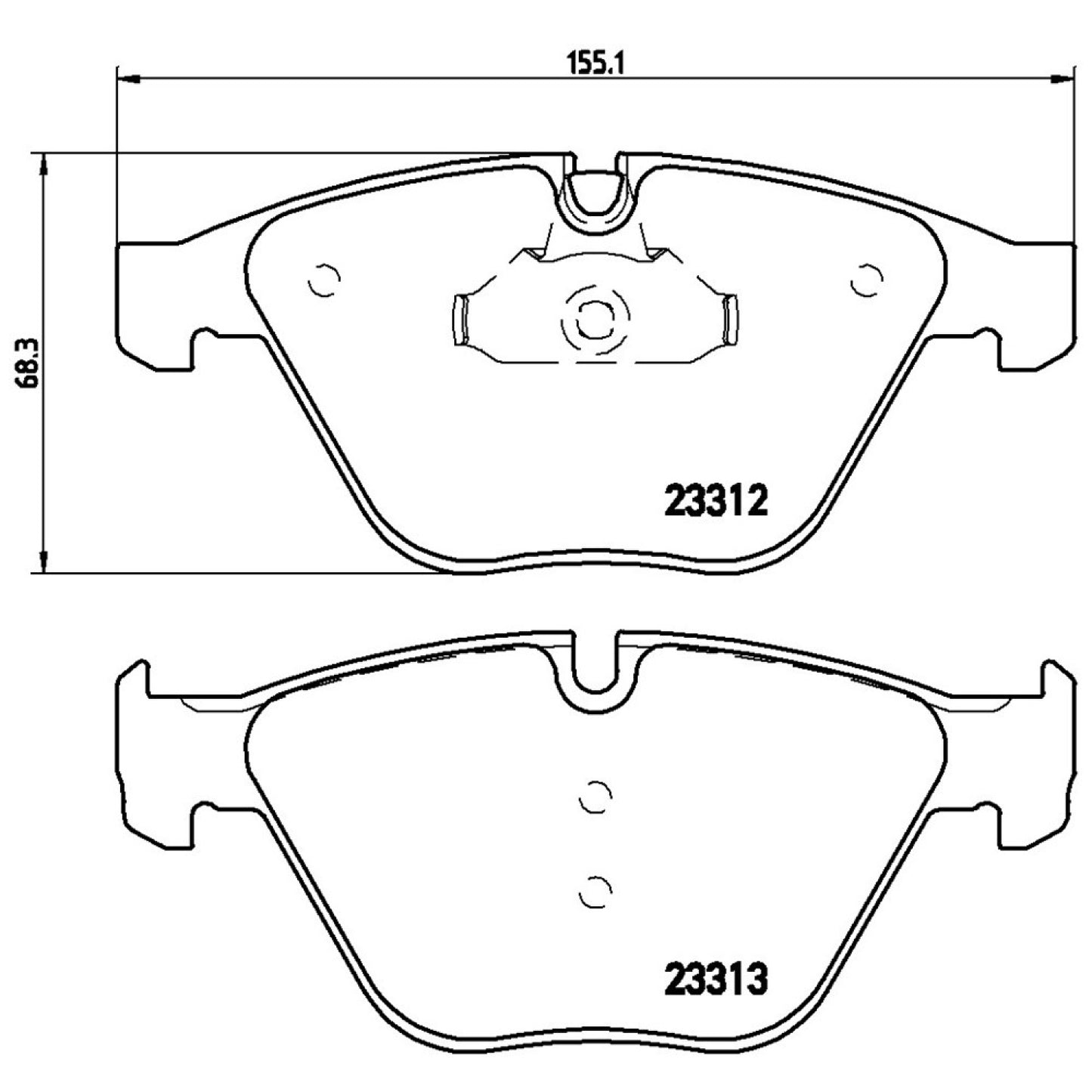 BRE-P06054X - BALATAS DELANTERAS PARA BMW 525I BASE 2004-2006