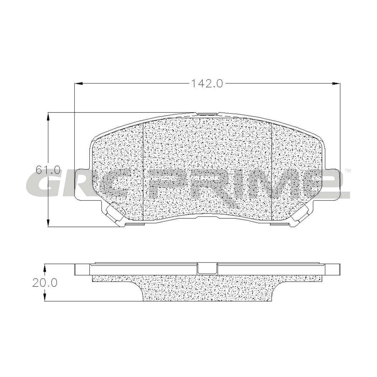GPRD1640A - BALATAS CERAMICAS DELANTERAS PARA CHRYSLER 200 2015-2017