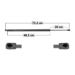 MANJ-60178 - AMORTIGUADOR 5TA PUERTA PARA HONDA ODYSSEY 2005-2008 DERECHA/IZQUIERDA