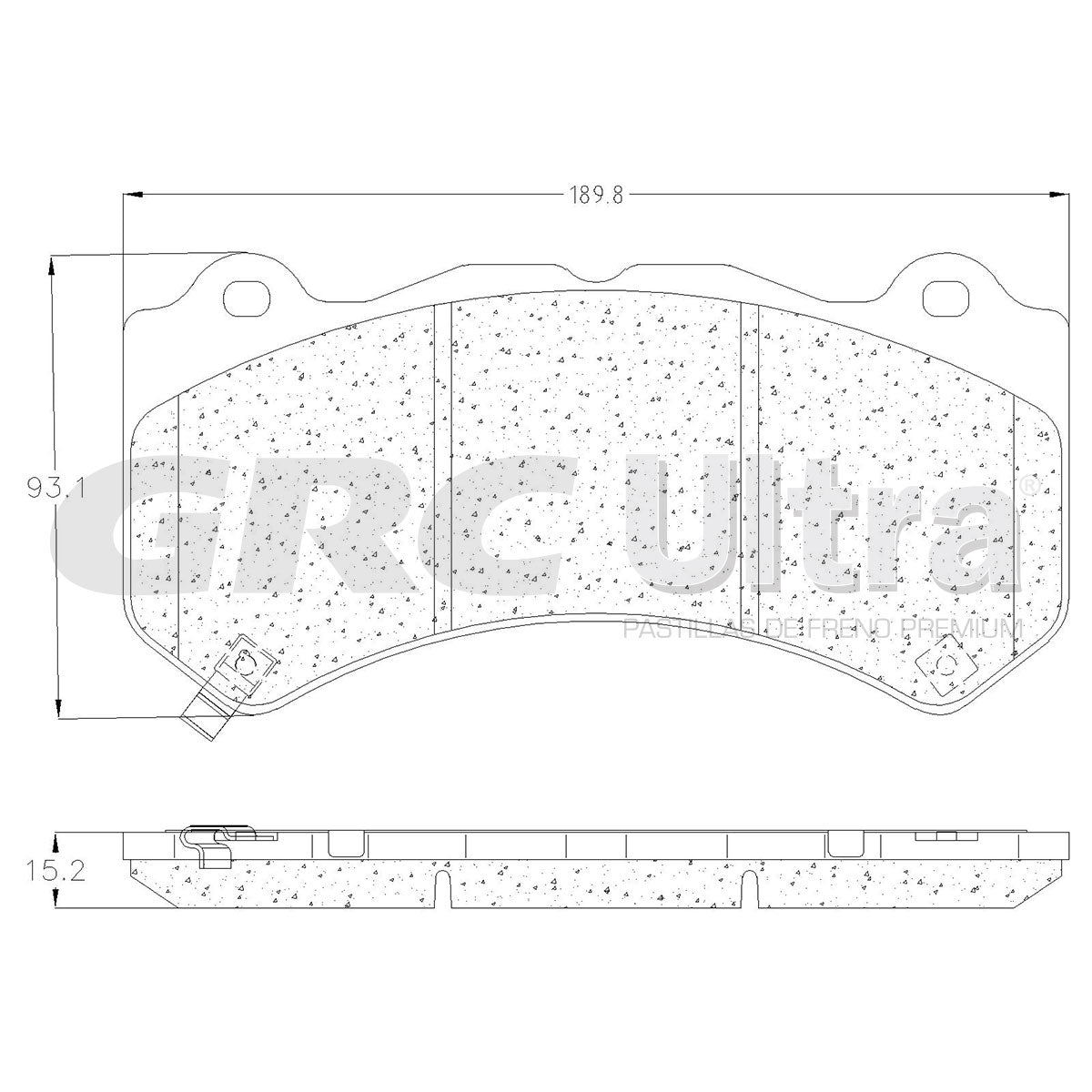 GMD1405 - BALATAS SEMIMETALICAS DELANTERAS PARA CADILLAC ATS V 2018-2018
