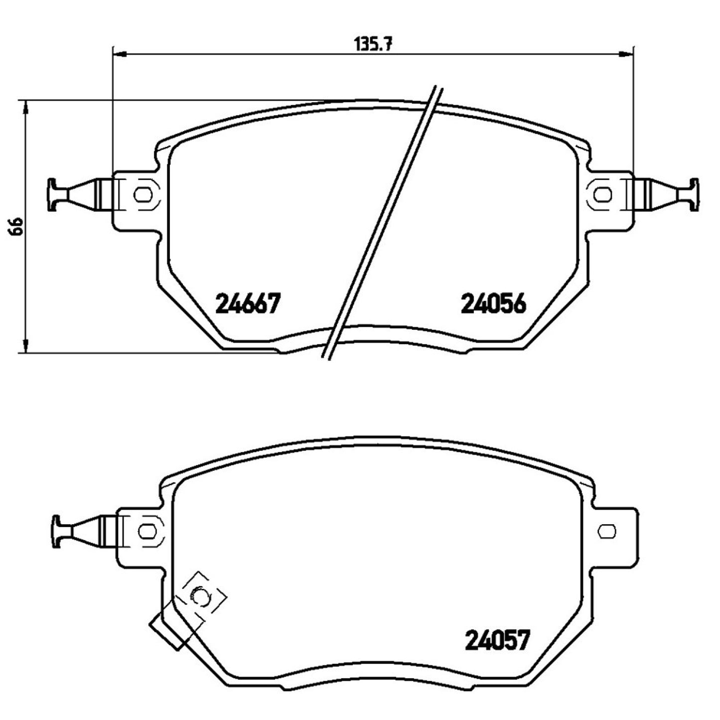 BRE-P56051 - BALATAS DELANTERAS PARA NISSAN ALTIMA SE-R 2005-2006