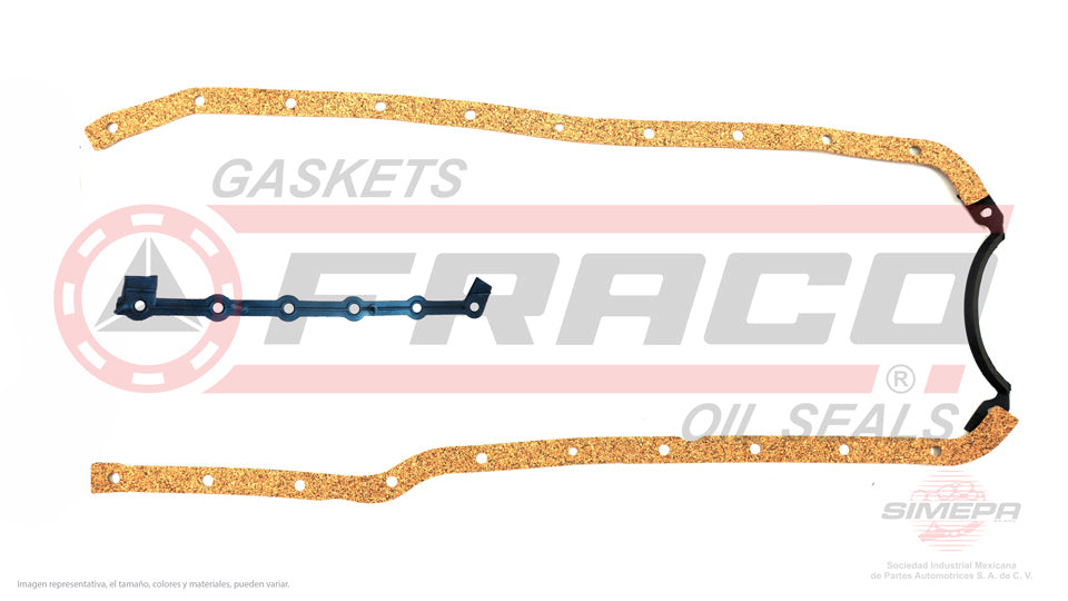 OSX-3060010 - EMPAQUE DE CARTER PARA BUICK APOLLO L6 4.1 L 12 V. OHV 1973-1975