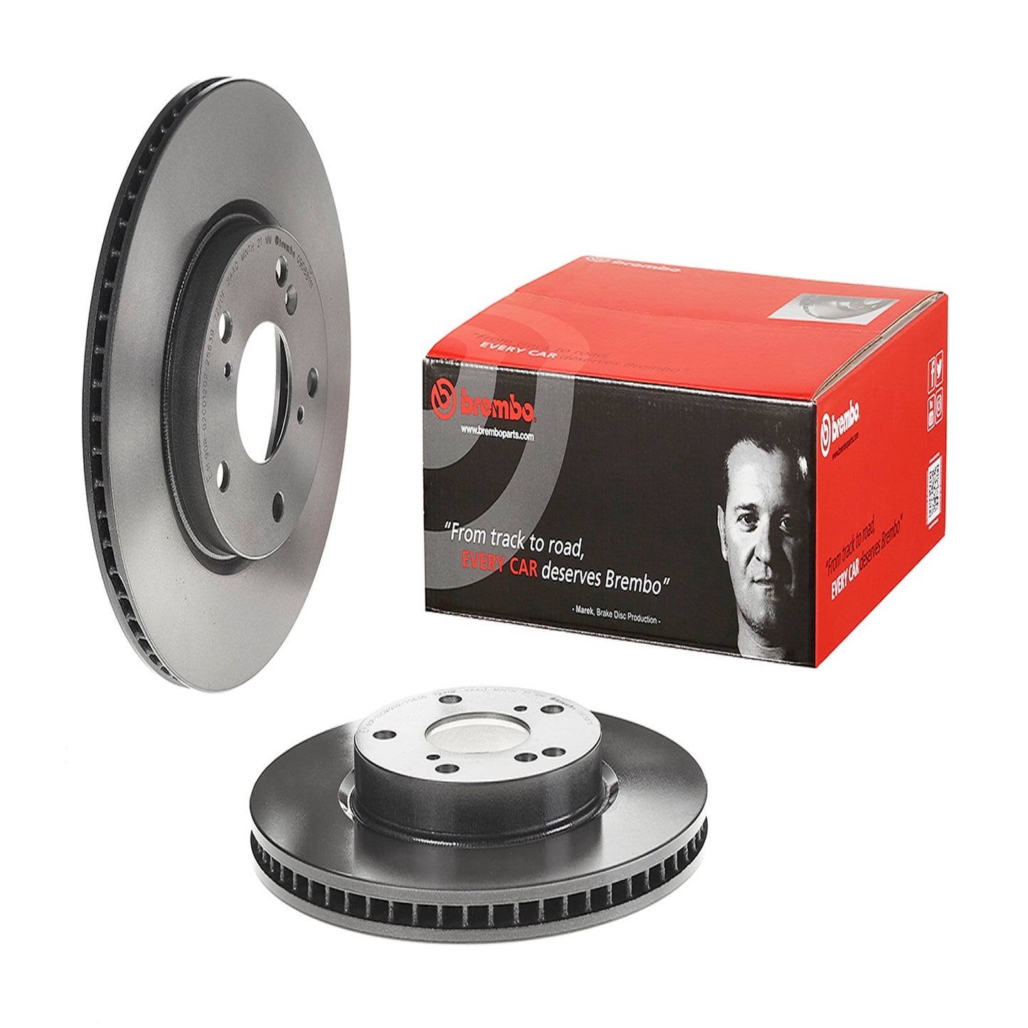 BRE-09.D881.11 - PAR DE DISCOS DE FRENO DELANTEROS PARA HONDA CIVIC COUPE 2018-2018