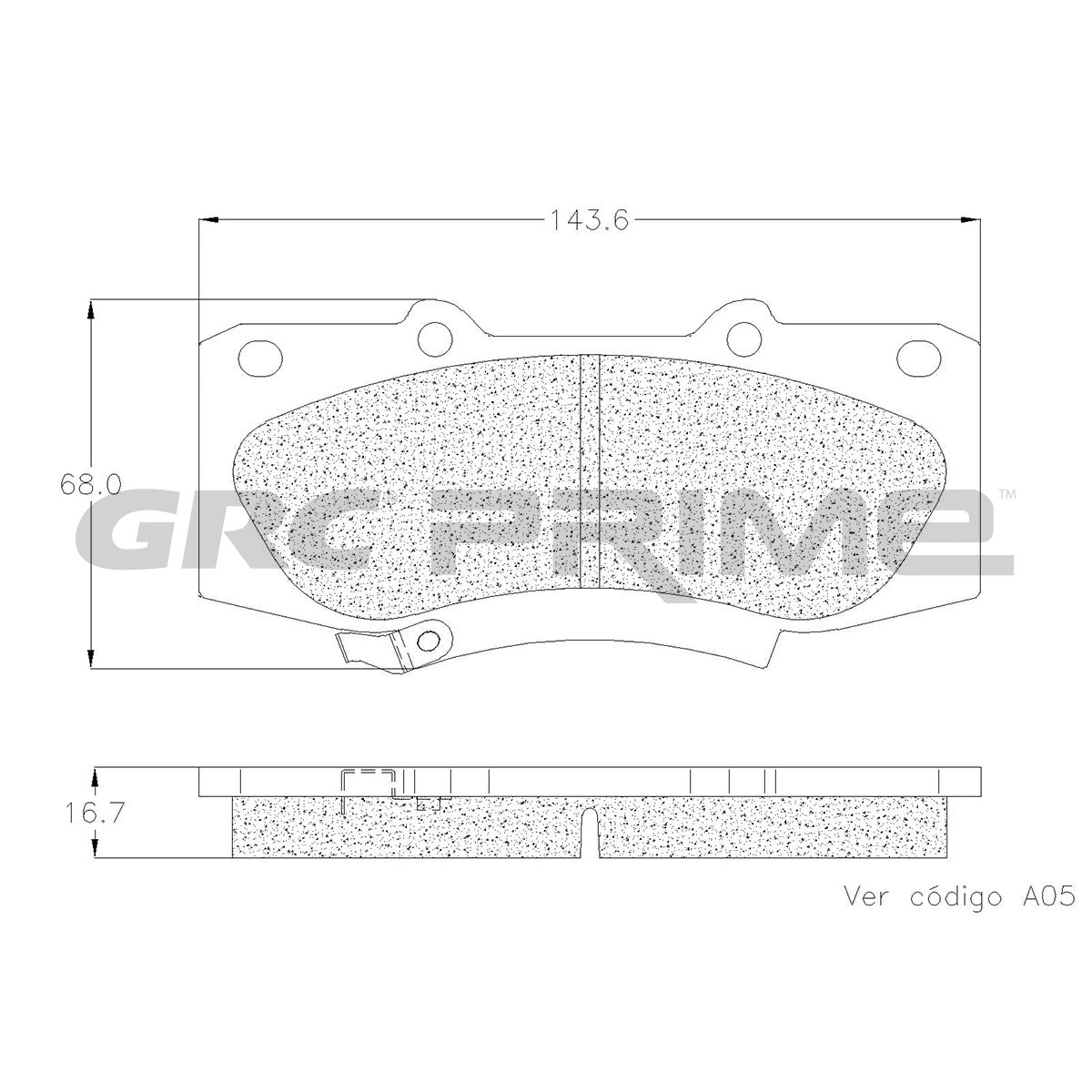 GPRD1567SD - BALATAS SEMIMETALICAS DELANTERAS PARA TOYOTA HILUX 2009-2014