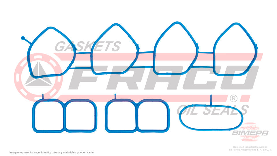 MIX-8940011 - EMPAQUE MULTIPLE DE ADMISION PARA CHEVROLET SPARK L4 1.2 L 16 V. DOHC BD12D1 LMU 2010-2013