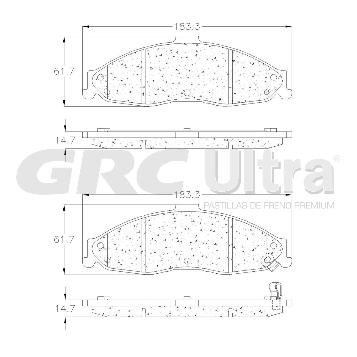 GCD749 - BALATAS CERAMICAS DELANTERAS PARA AVANTI II 2001-2004