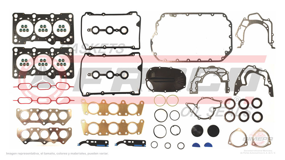FSX-8662010 - JUEGO DE EMPAQUES PARA AUDI A4 V6 2.4 L 30 V. DOHC 1997-2005