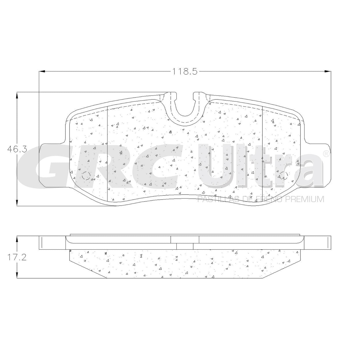 GMD1893 - BALATAS SEMIMETALICAS TRASERAS PARA MERCEDES-BENZ METRIS 2016-2023