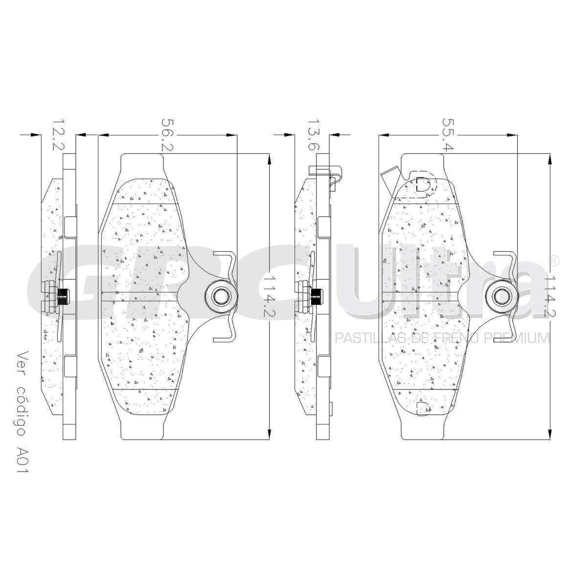 GMD413 - BALATAS SEMIMETALICAS TRASERAS PARA CHEVROLET CAMARO 3.4L 1995-1995