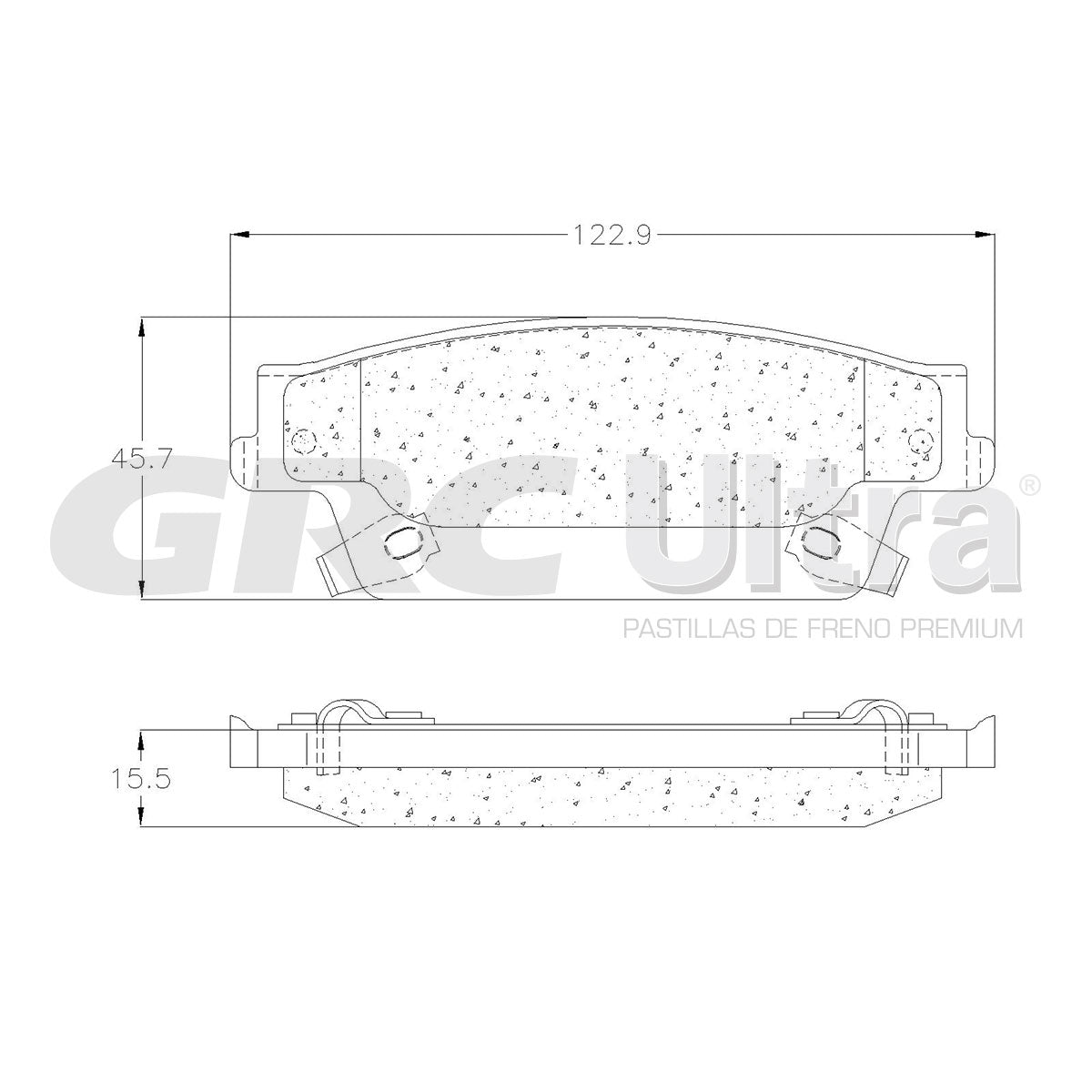 GCD1020 - BALATAS CERAMICAS TRASERAS PARA CADILLAC CTS BASE 2006-2007