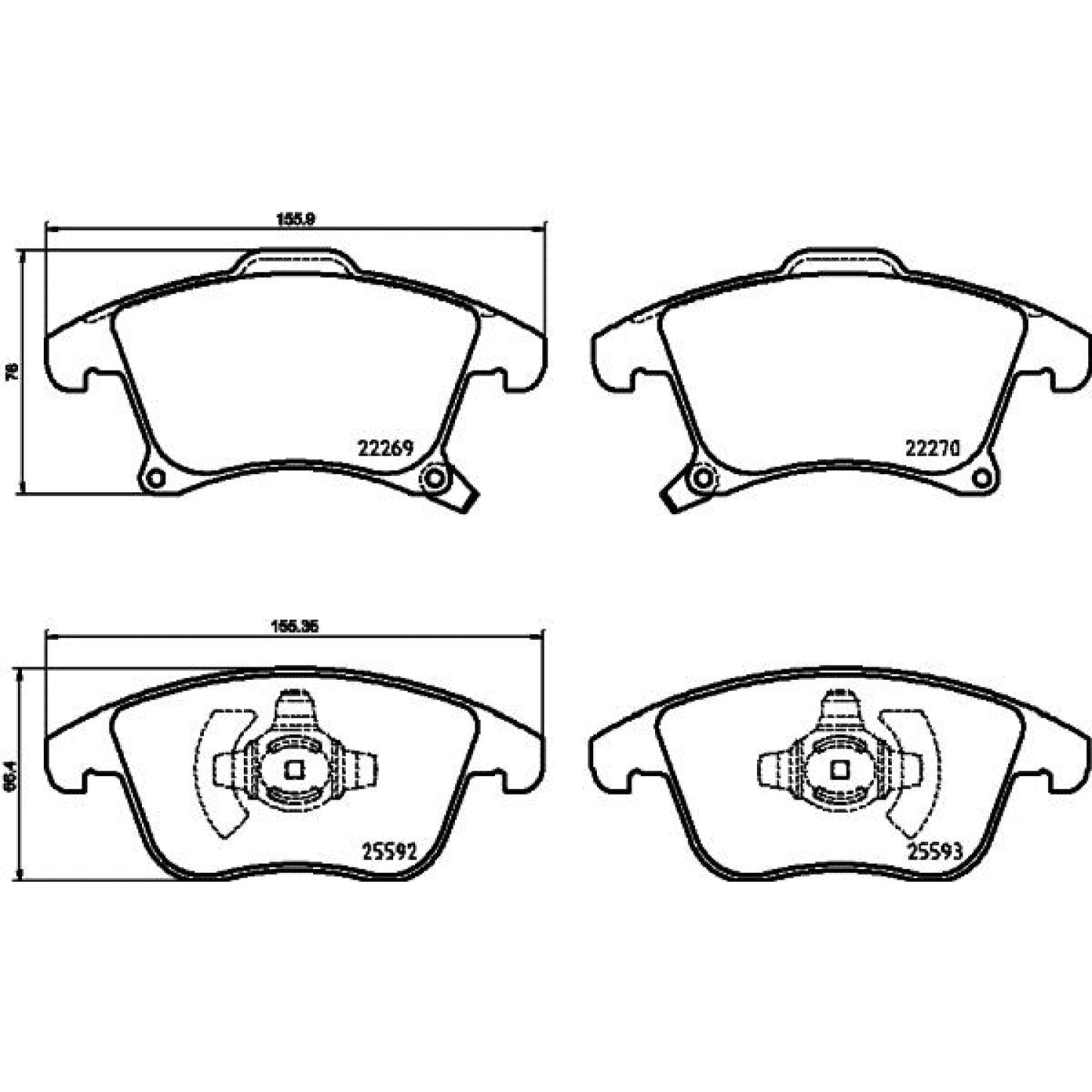 BRE-P24173 - BALATAS DELANTERAS PARA FORD FUSION ADVANCE 2017-2017