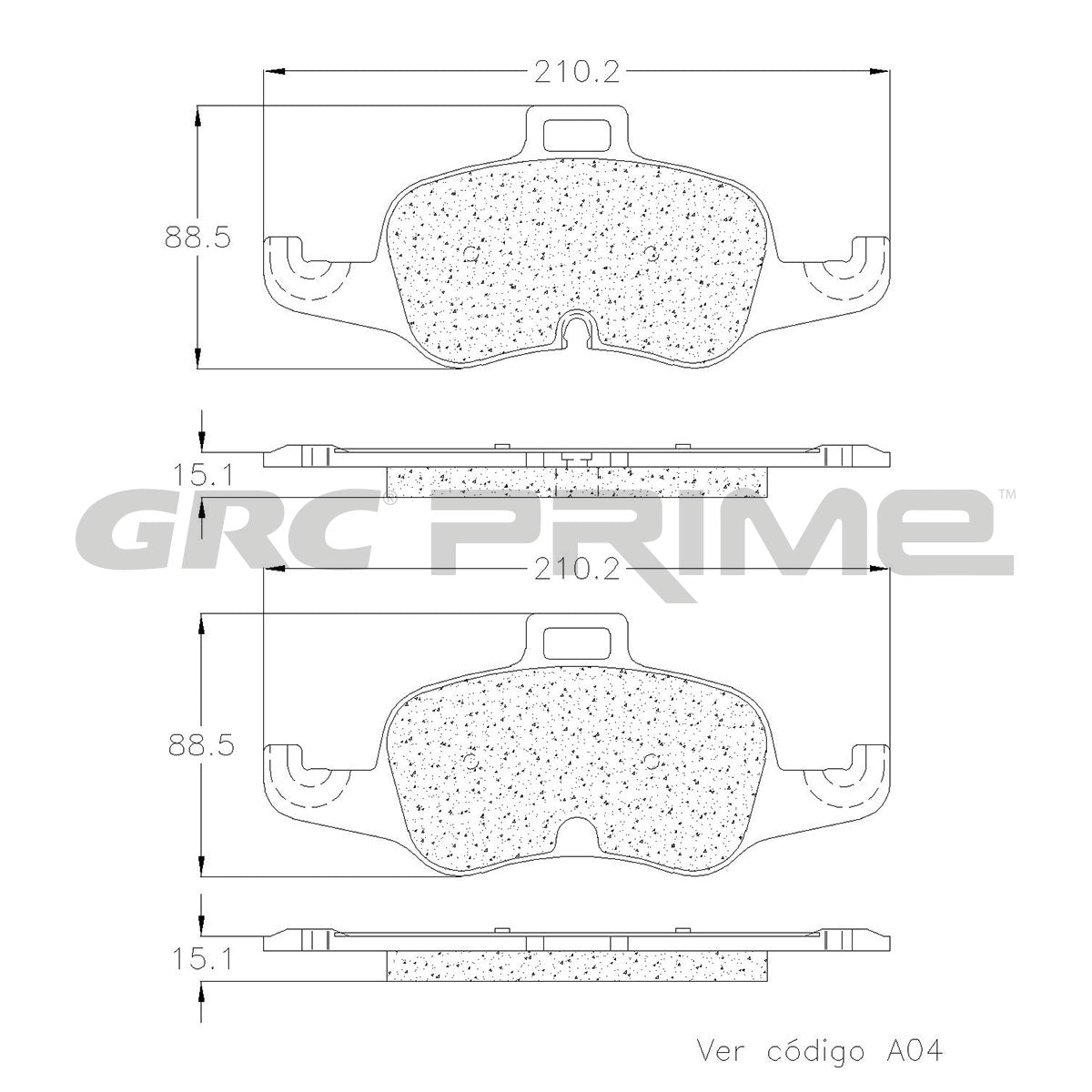 GPRD1876 - BALATAS SEMIMETALICAS DELANTERAS PARA AUDI TT 2018-2018