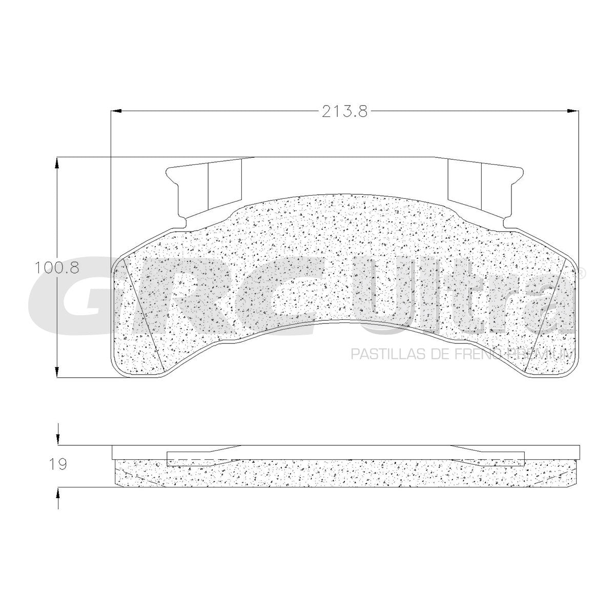 GMD224 - BALATAS SEMIMETALICAS DELANTERAS PARA CHEVROLET B60 1983-1991