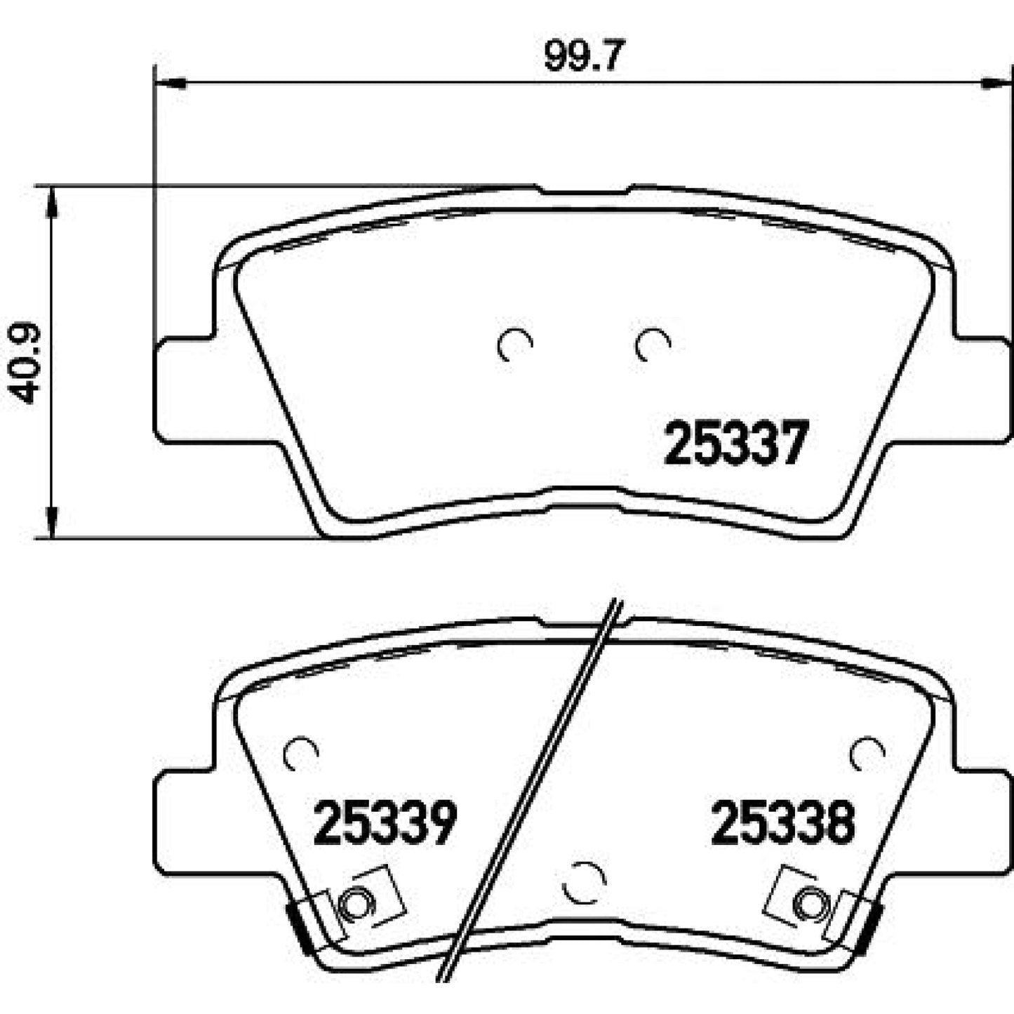 BRE-P30101 - BALATAS TRASERAS PARA HYUNDAI ACCENT GL 2018-2019
