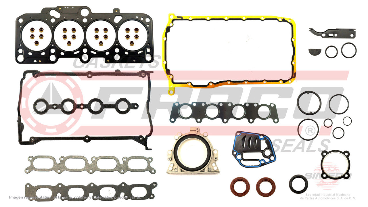 FSX-8640140 JUEGO DE EMPAQUES (FS-1852)(JC-100) 1.8L AUDI SEAT BEETLE A3 A4 A6 JETTA IBIZA SHARAN GOLF TURBO 20V DOHC 99/09 MLS VOLKSWAGEN