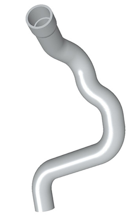 GY-62021 MANGUERA MOLDEADA INFERIOR (GTS-21710)(GY-973) INF SERIE C PICK UP 5.7L V8 94/00 GENERAL MOTORS