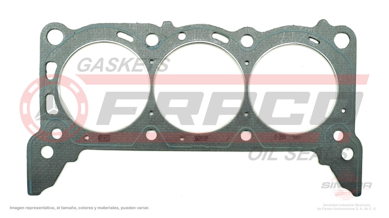 HGX-2662075-SM HEAD GASKET V6 OHV WINDSTAR VIN 4 VIN 6 PICK-UP TYPE WOLF MEXICO E150 F150 (RIGHT) 04/07 OVERSIZE GASKET ESPES FORD