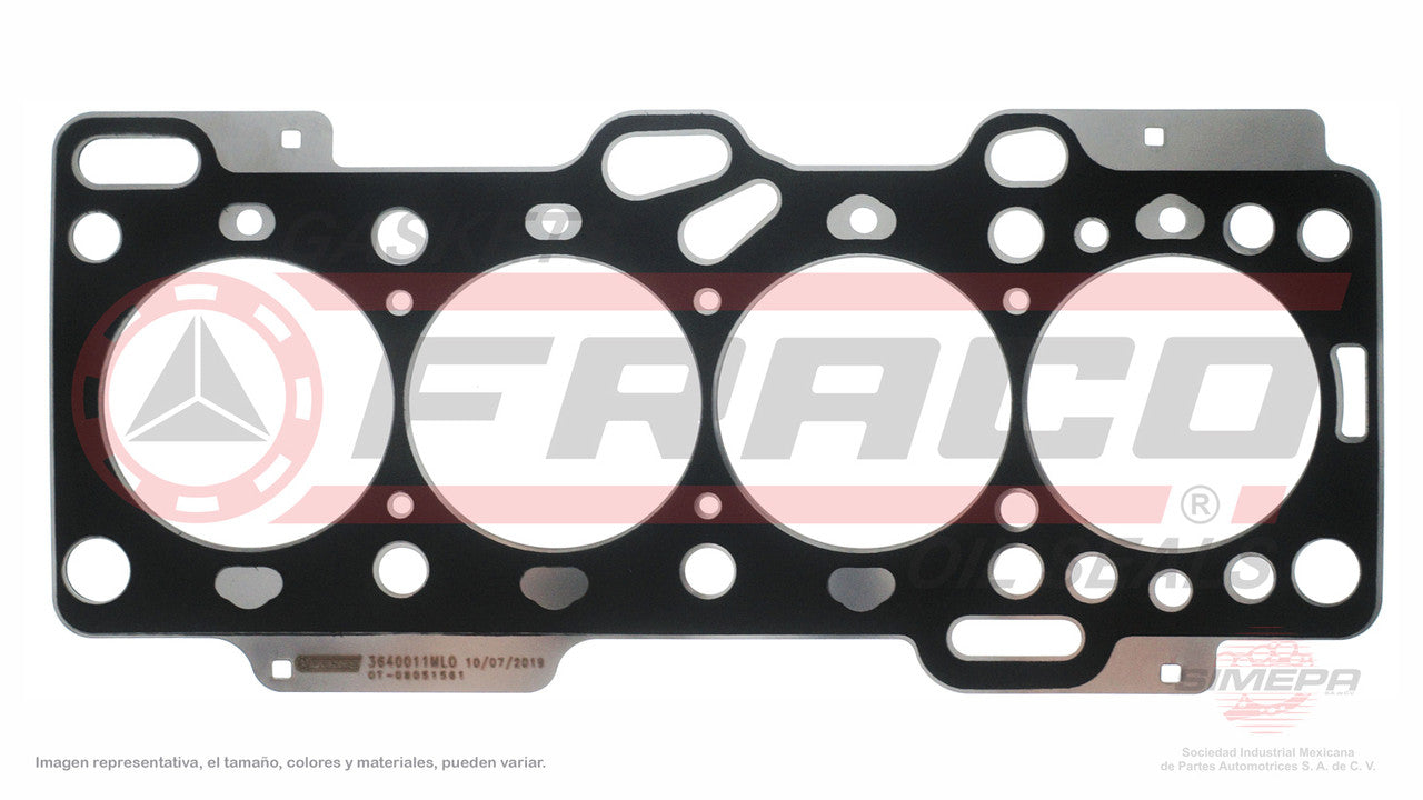 HGX-3640011-MLO HEAD GASKET (CA-111-2) 1.1L CHRYSLER 4 CYL HYUNDAI ATOS G4HD SOHC 06/ MLS WITH EXTRA STEP HYUNDAI