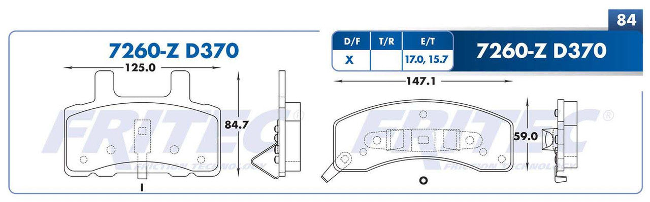 M-7260A-Z PADS (7260A-D370MA) RD TRUCK C1500 1997-1997 CHEVROLET TRUCK C2500 1990-1991 CHEVROLET TRUCK C2500 1998 GENERAL MOTORS