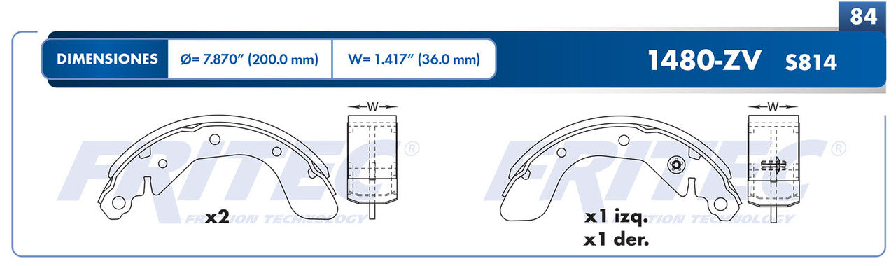 OW-1480-ZV PADS (1480-S814) SONIC 2012-2013 SONIC 2011-2011 GENERAL MOTORS