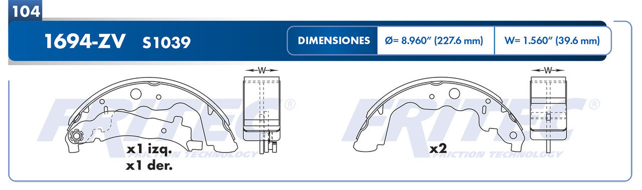 OW-1694-ZV PALATES (1694-S1039) DUSTER 2013-2013 DUSTER EXPRESSION MEX 2013-2013 RENAULT