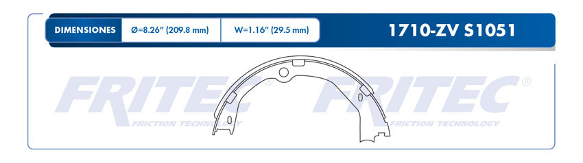 OW-1710-ZV BRAKE SHOE 1710-S1051 CHEVROLET SILVERADO 1500 2014/2018 SUBURBAN 2014/2020 CHEYENNE 2014/2018 TAHOE 2015/2020 GENERAL MOTORS