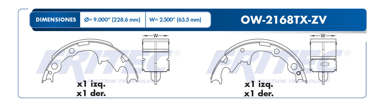 OW-2168TX-ZV BALATAS TOWN & COUNTRY 1991-1993 DODGE CARAVAN 1991-1993 DAKOTA 1990-1993 GRAND CARAVAN 1991-1993 JEEP CHERO CHRYSLER