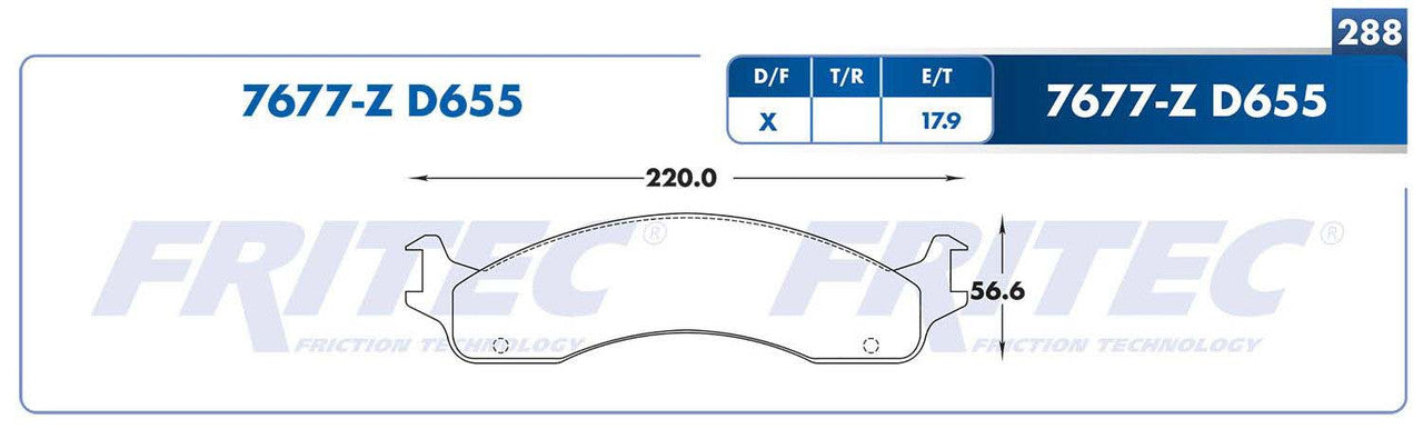 SHD7677-Z PADS (7677-D655) RD TRUCK B2500 1998-1998 DODGE TRUCK RAM 2500 VAN 1999-2003 DODGE TRUCK RAM 3500 VAN 1 DODGE