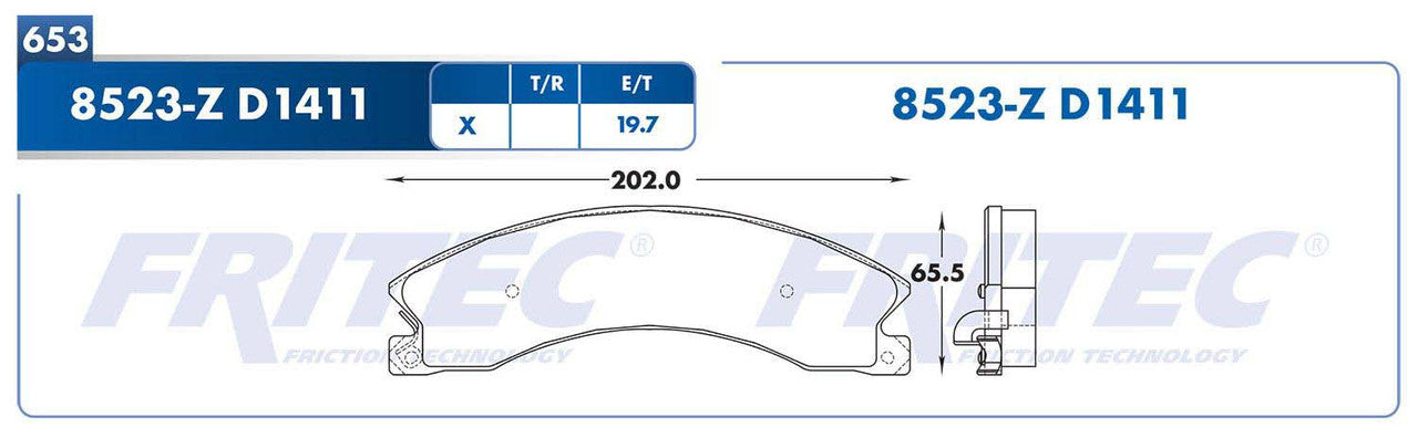 SHD8523-Z PADS (8523-D1411) RD TRUCK C3500 2011-2011 CHEVROLET TRUCK CHEYENNE 2011-2011 CHEVROLET TRUCK SILVERADO GENERAL MOTORS