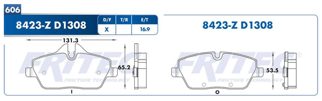 SPC-8423-Z PADS 8423-D1308 (FDB-1974)(D)MINI COOPER 07/14 MINI COOPER
