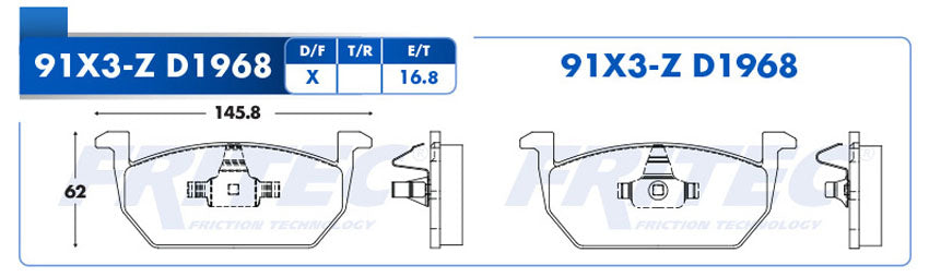 SPC-91X3-Z PADS (91X3-D1968) RD IBIZA 2018-2020 SEAT