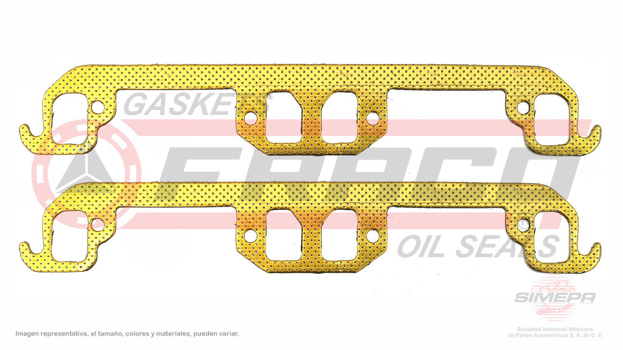 MEX-1182071 MANIFOLD GASKET (MS-4275-E)(MU-41434-E) 5.2L 5.9L CHRYSLER V8 RAM 318 MPFI 360 MPFI 2 PCS CHRYSLER