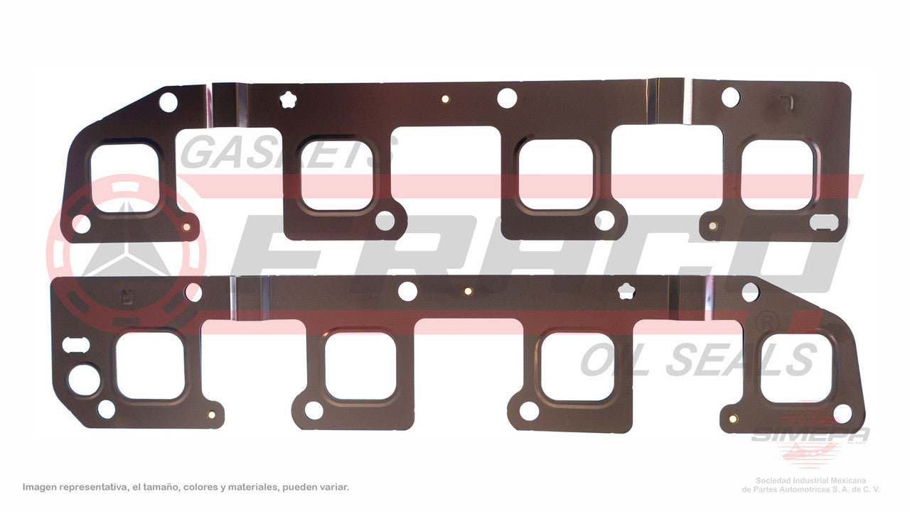 MEX-1182105 MANIFOLD GASKET (MS-4273-E)(MU-41420-ED MU-41420-EI ) 5.7L HEMI RAM 2500 3500 QUAD JEEP COMANDER SONORA CHARGER CHRYSLER