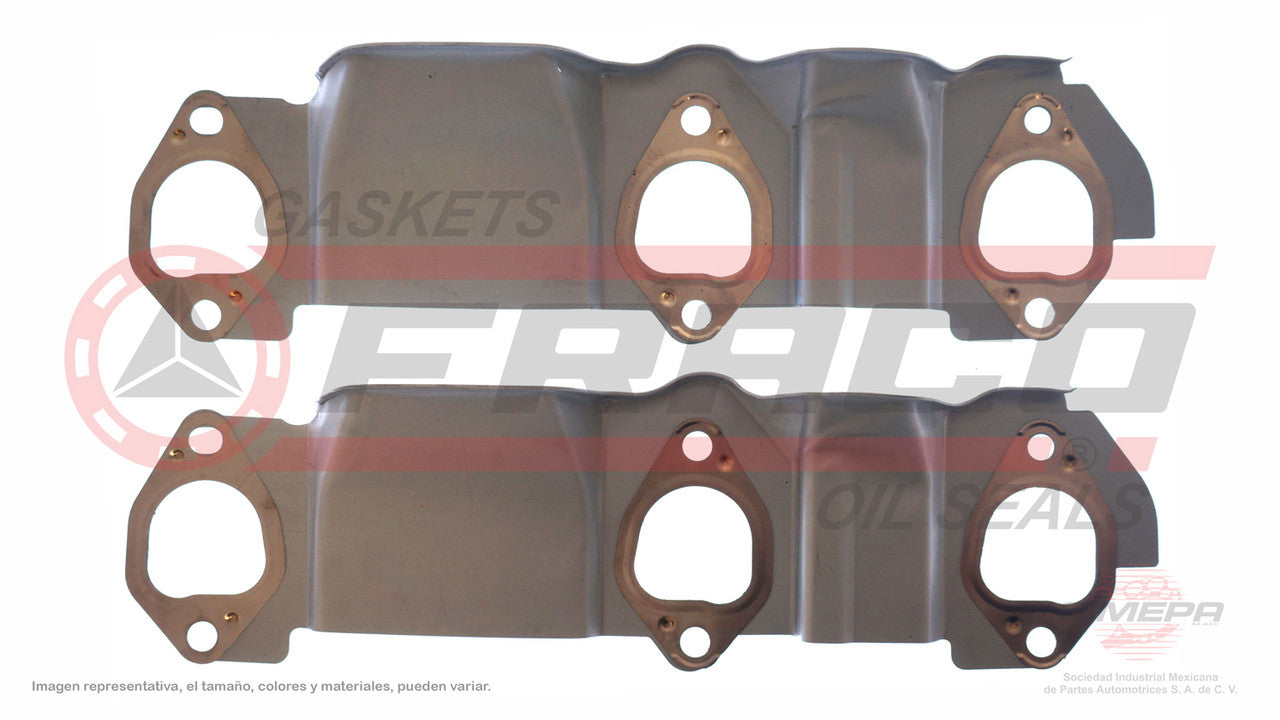 MEX-3062023 MANIFOLD GASKET (MS-4145-E)(MU-41223-E MU-41260-2-E) 3.1L 3.4L MALIBU VENTURE TRANSPORT VIN JME 97/03 METALICO 2PZ GENERAL MOTORS