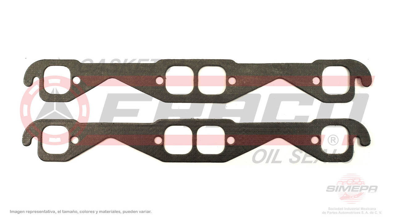 MEX-3082167 MANIFOLD GASKET (MS-4150-2E)(MU-41259-E) 5.7L GM V8 350 VORTEC VIN R 96/99 2 PCS GENERAL MOTORS