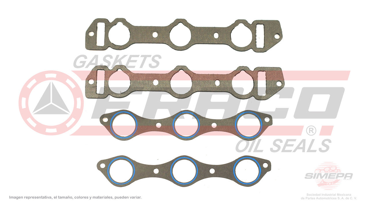 MIX-5562001 MANIFOLD GASKET (MS-4253)(MU-41414-A) 3.0L CHRYSLER V6 CARAVANE MITSUBISHI 6G72 181 88/96 INCLUDES CHRYSLER PLENTY