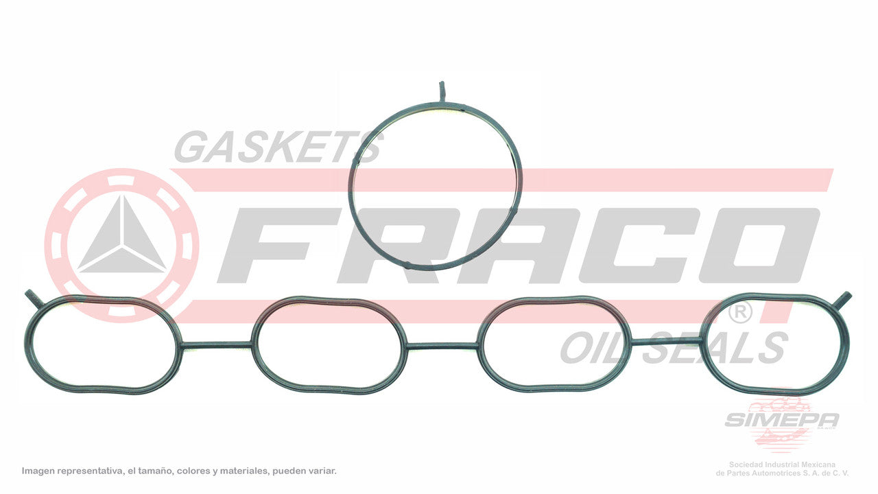 MIX-5840205 MANIFOLD GASKET Nissan 4 Cyl, 16V, DOHC Sentra Engine MRA8DE 13/17. 2 Pz. in silicone. NISSAN
