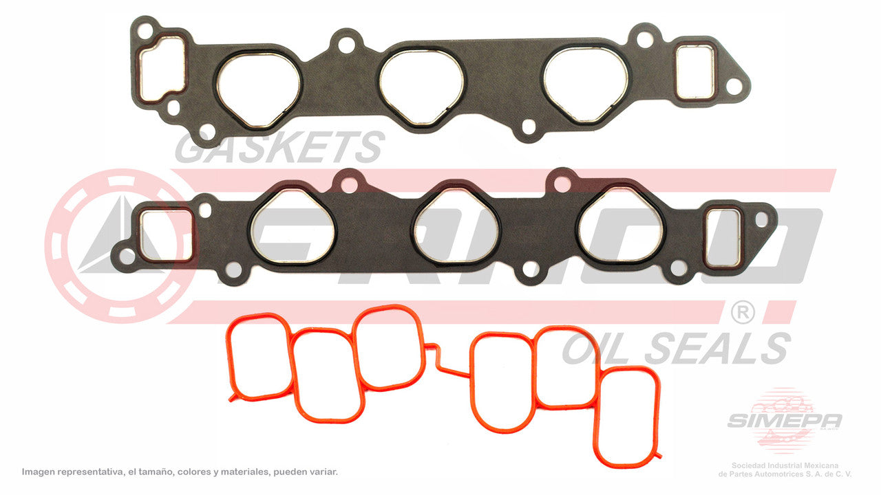MIX-8062040 EMPAQUE DE MULTIPLE (MU-41317-A-D MU-41317-A-I) 3.3L CAMRY SOLARA HIGHLANDER KLUGER 24V 3MZ-FE 03/15. 2 PZAS MLS TOYOTA