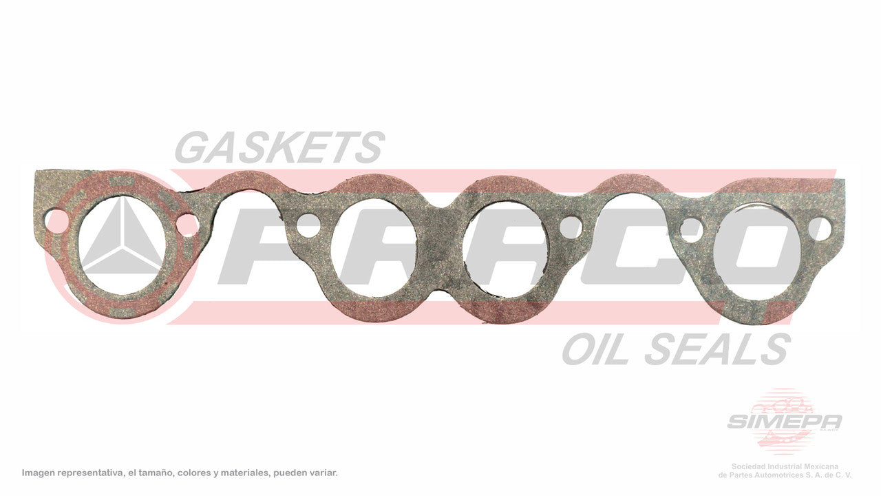 MIX-8640130 MANIFOLD GASKET (MS-41830-A)(MU-492-A) 1.7L VW 4 CYLINDER CARIBBEAN ATLANTIC CARBURETTED 77/ 84 VOLKSWAGEN